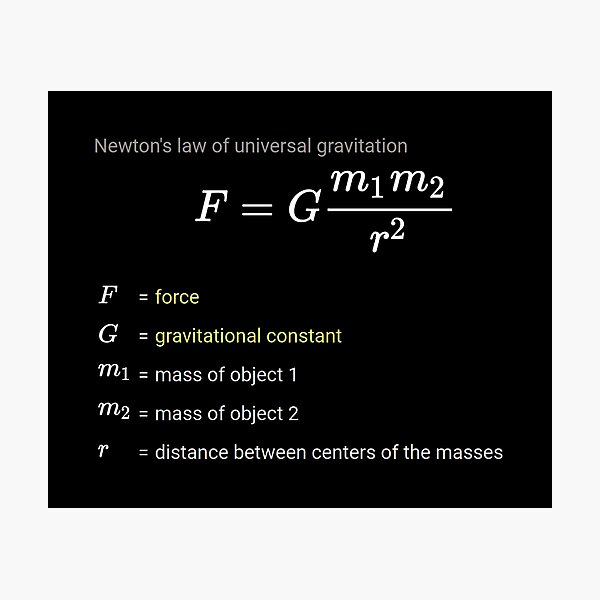 Newton&#39;s law of universal gravitation Photographic Print