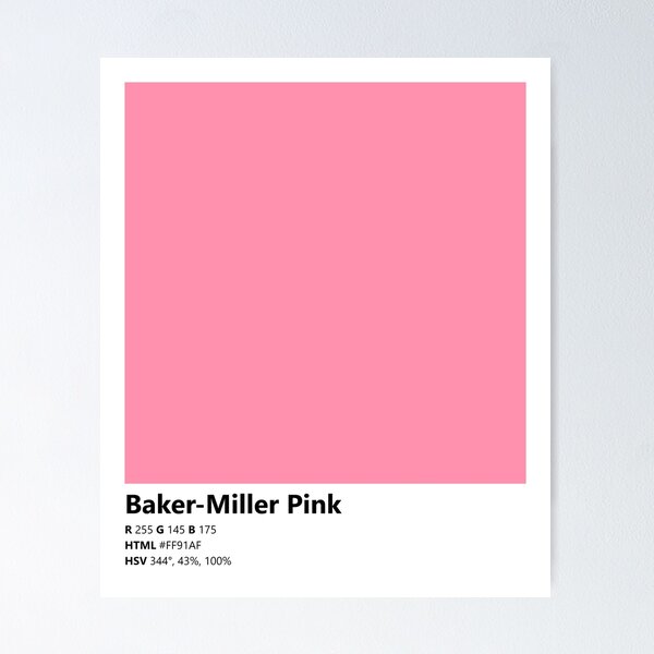 Artikel-Vorschau von Farbmuster / Karte (Baker-Miller Pink), designt und verkauft von Pestorian.