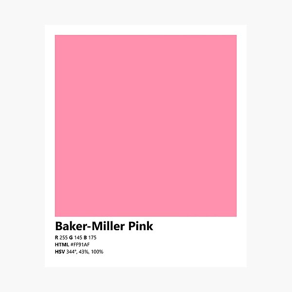 Color Swatch/Card (Baker-Miller Pink) Photographic Print