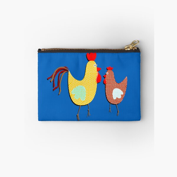 Item preview, Funny Couple Rooster and Chicken Decorative Art Primitive Bird Character designed and sold by Verpax.