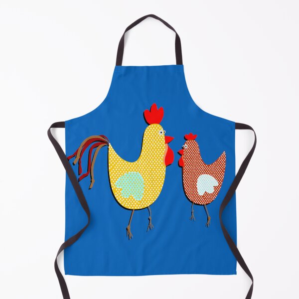 Item preview, Funny Couple Rooster and Chicken Decorative Art Primitive Bird Character designed and sold by Verpax.