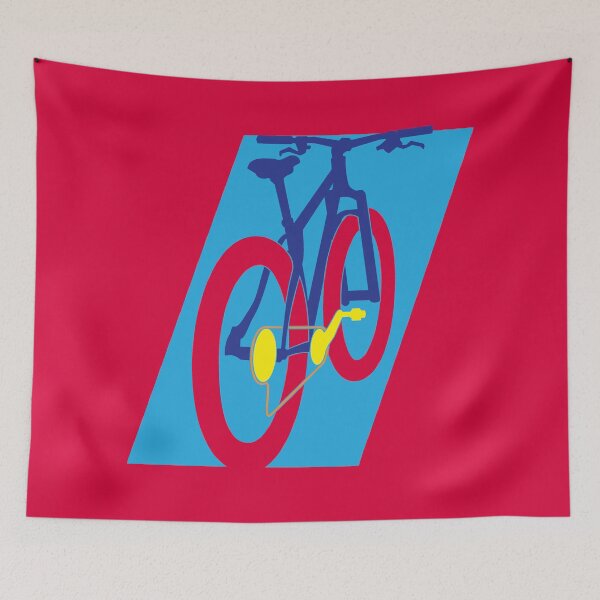 Item preview, Pop Art Dark Blue Hardtail MTB designed and sold by RabeDesigns.
