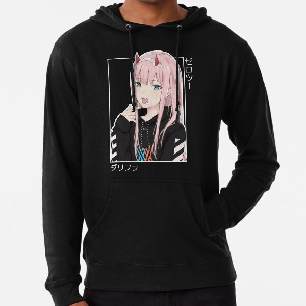 Zero Two Anime Esthétique Sweat à capuche léger