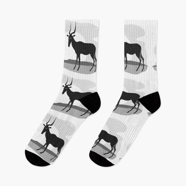 Item preview, Hirola antelope black and white silhouette designed and sold by SpottedPilot.