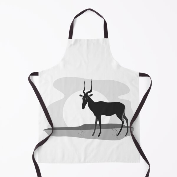 Item preview, Hirola antelope black and white silhouette designed and sold by SpottedPilot.
