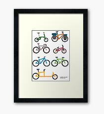 UNITED COLORS OF BICYCLES. Framed Print