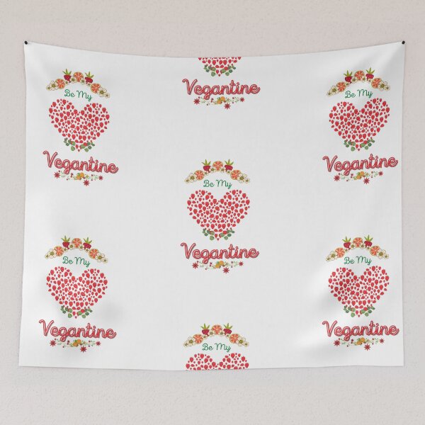 Item preview, Be My Vegantine, vegan valentines day message designed and sold by zanybay.