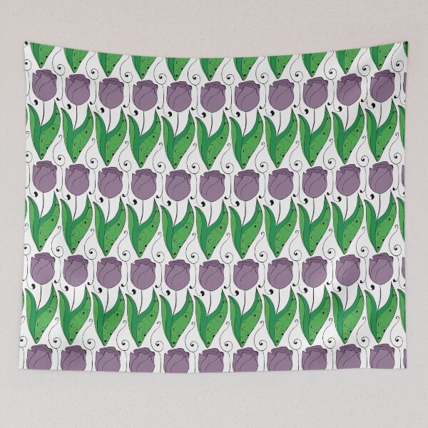 Item preview, tulips art nouveau designed and sold by fantasina.