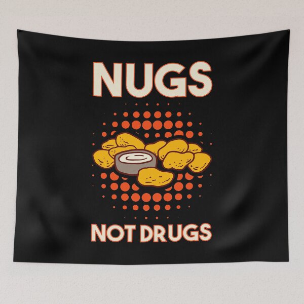 Item preview, Nugs Not Drugs Nuggets Snack Deep Fry Chicken Top Fast Food Chicken Meat Breaded Battered Deepfried Restaurant Menu designed and sold by shirti.