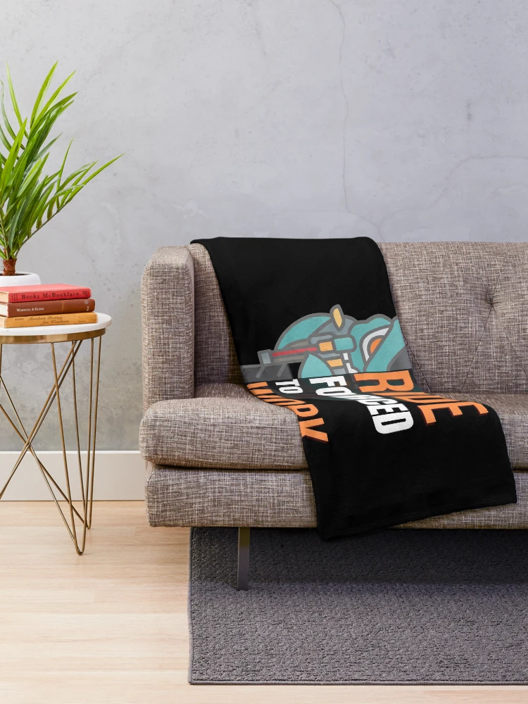 Thumbnail 2 of 6, Throw Blanket, Born To Ride Forced To Work designed and sold by Promedia.