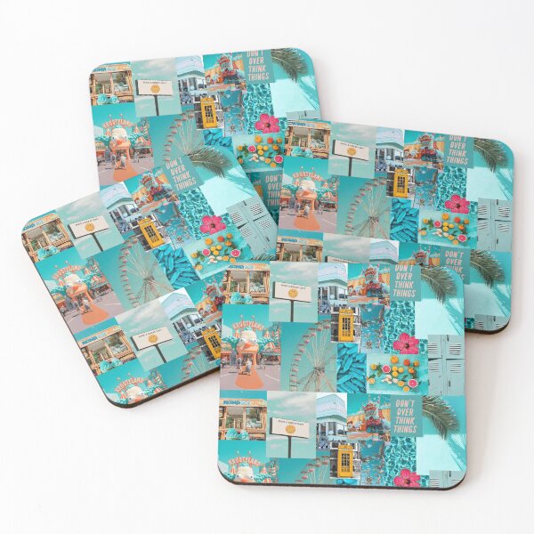 Item preview, Bright blue summer collage designed and sold by moonprints.