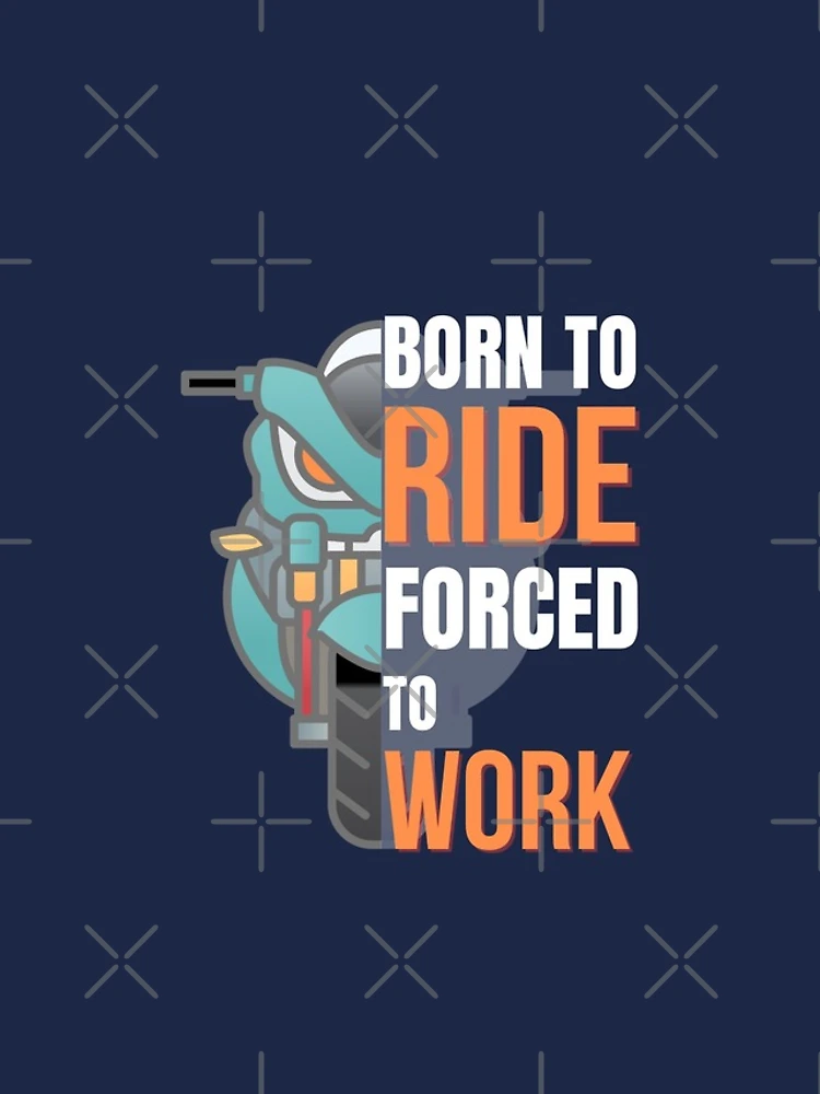 Thumbnail 4 of 4, iPhone Case, Born To Ride Forced To Work designed and sold by Promedia.