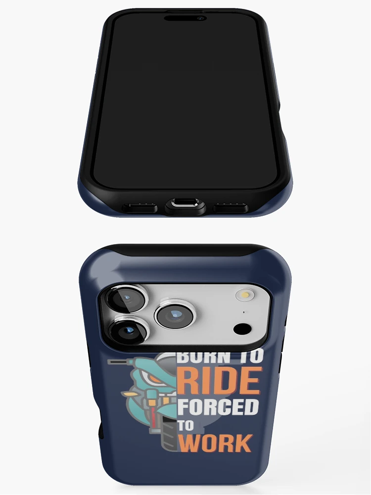 Thumbnail 3 of 4, iPhone Case, Born To Ride Forced To Work designed and sold by Promedia.