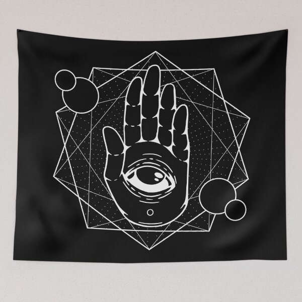 Item preview, White Hamsa Hand And Eye designed and sold by TeesByMark.