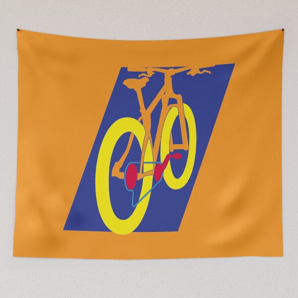 Aperçu de l'œuvre Copie de Pop Art Orange Hardtail VTT créée et vendue par RabeDesigns.