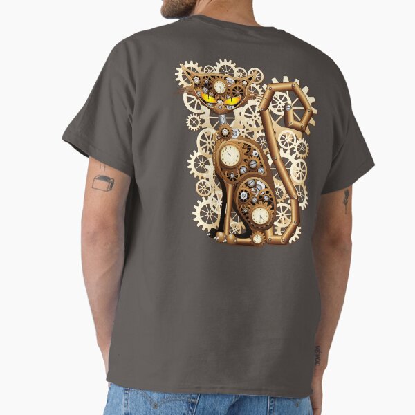 Cat Steampunk Vintage Retro Style Machine Classic T-Shirt