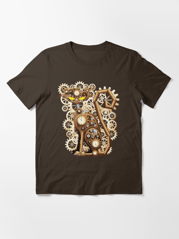 Alternate view of Steampunk Cat Vintage Style Essential T-Shirt