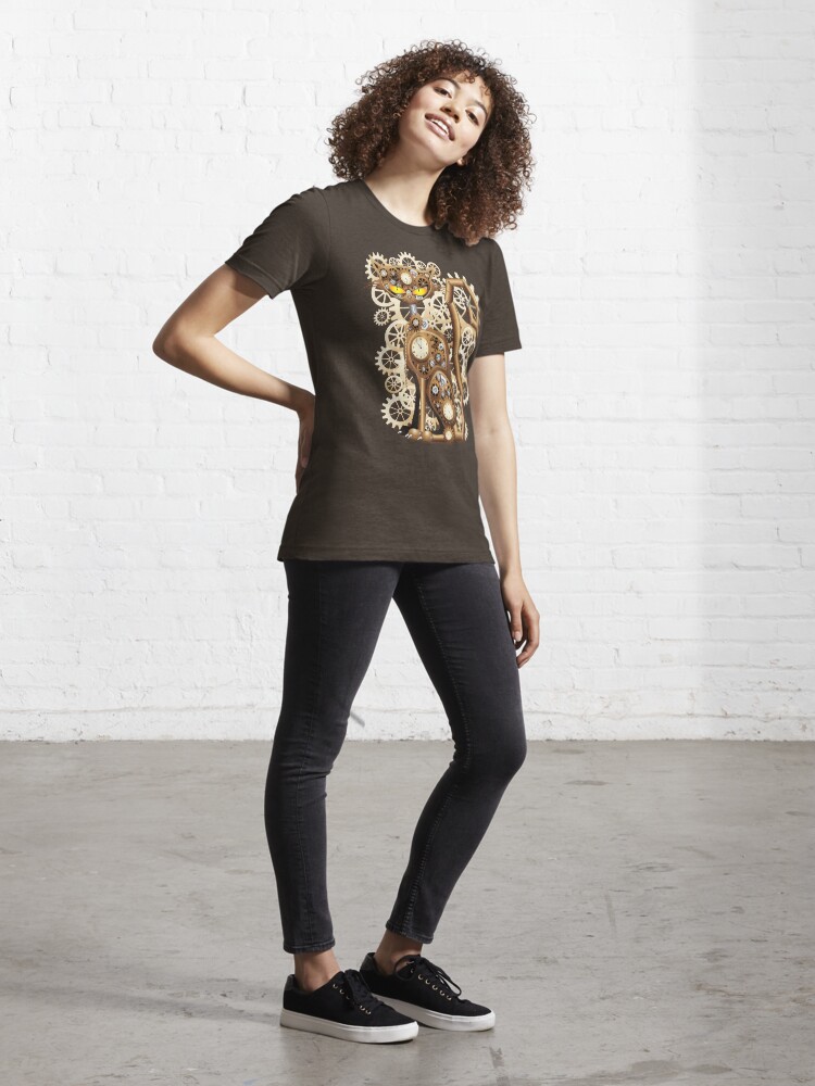 Alternate view of Steampunk Cat Vintage Style Essential T-Shirt