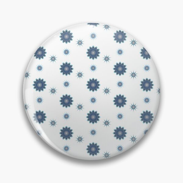 Item preview, Kaleidoscope Flowers and Stars Patterns Sticker Pack Blue designed and sold by emm-j.