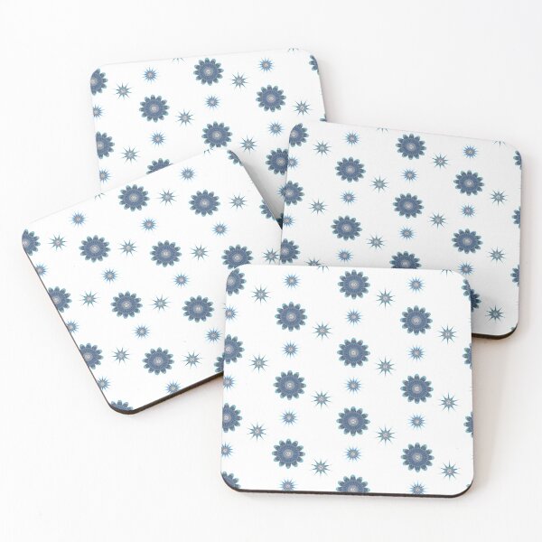 Item preview, Kaleidoscope Flowers and Stars Patterns Sticker Pack Blue designed and sold by emm-j.