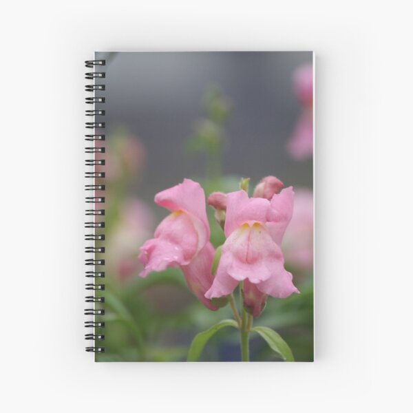 Pink Snapdragon Dew Drops Spiral Notebook