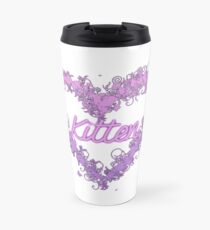 Flowery Kitten Travel Mug