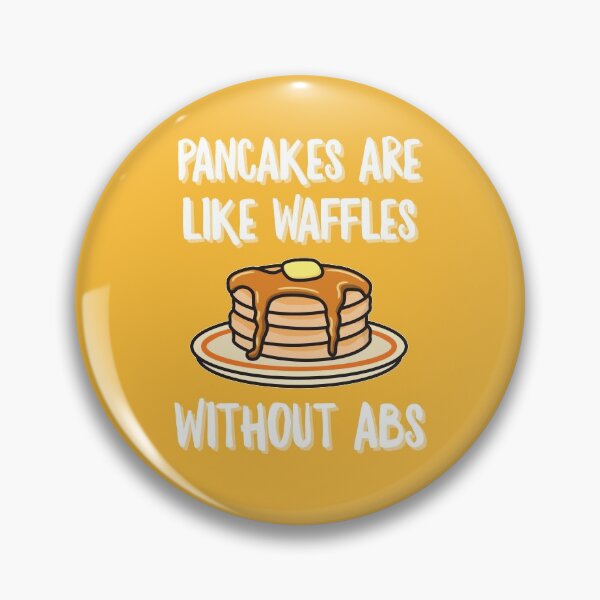 Aperçu de l'œuvre Les crêpes sont comme des gaufres sans abs Funny Pancake Day créée et vendue par Hayley Adams.