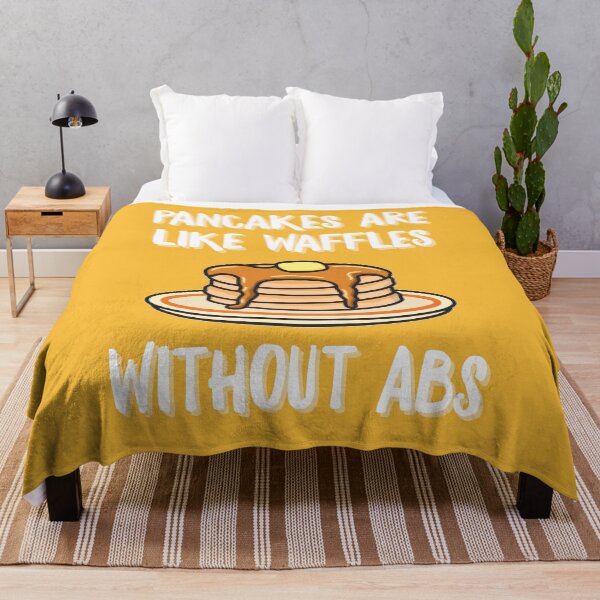 Item preview, Pancakes Are Like Waffles Without Abs Funny Pancake Day designed and sold by Hayley Adams.