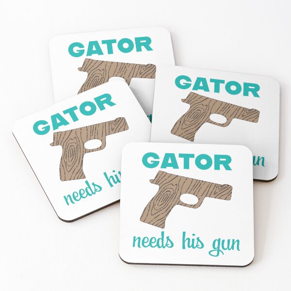 Item preview, The Other Guys Gator Needs His Gun Teal designed and sold by PotentQuotable.