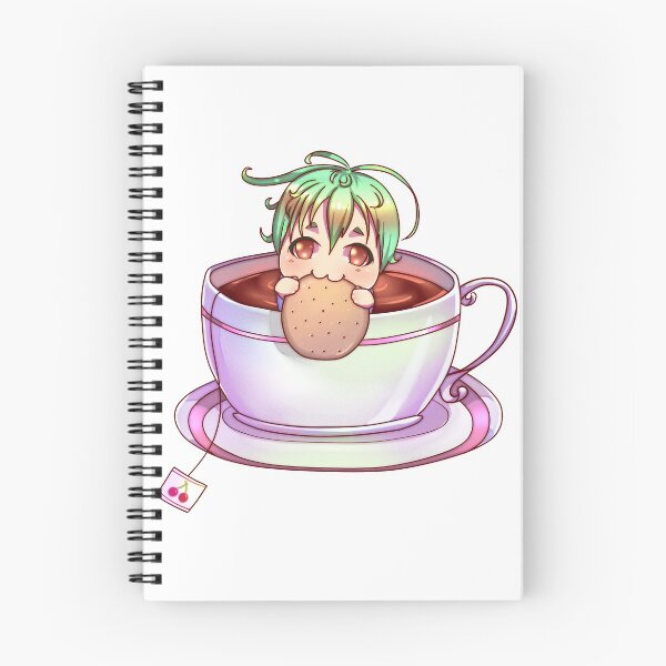 Item preview, cute chibi eating cookies with tea designed and sold by neo-c-draw.