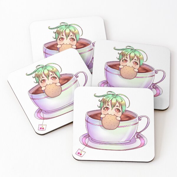 Item preview, cute chibi eating cookies with tea designed and sold by neo-c-draw.
