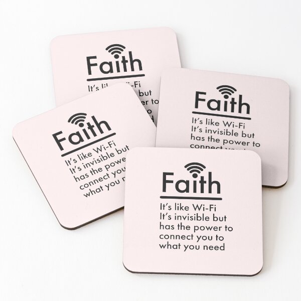 Item preview, Faith it's like Wi-Fi it's invisible but has the power to connect you to what you need, funny spiritual quote. designed and sold by Theleochick.