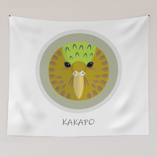 Item preview, Kakapo parrot face with sign designed and sold by SpottedPilot.