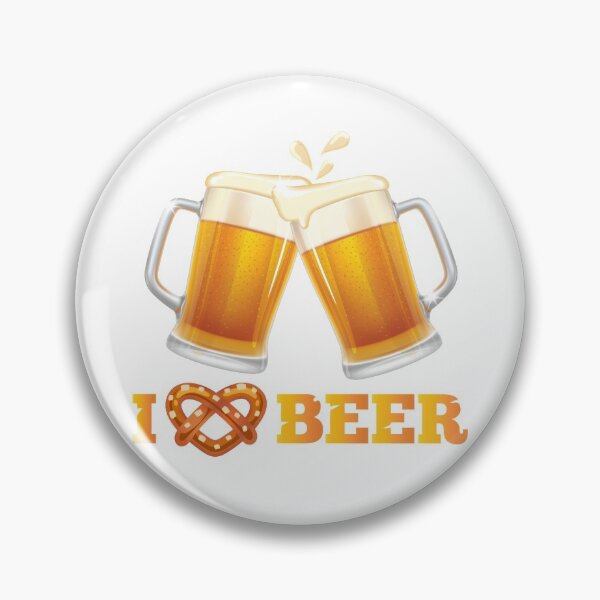 Item preview, ¡YO (Pretzel de corazón) CERVEZA! (en blanco) designed and sold by PawsitiveMum.