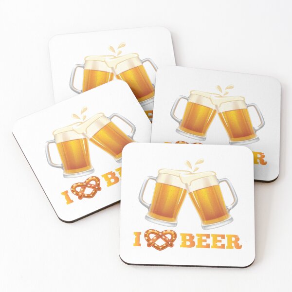 Item preview, I (Heart Pretzel) BEER! (on White) designed and sold by PawsitiveMum.