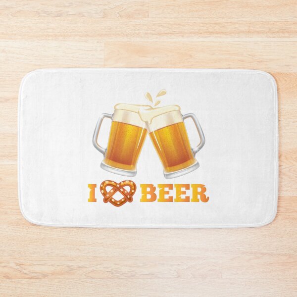Item preview, I (Heart Pretzel) BEER! (on White) designed and sold by PawsitiveMum.