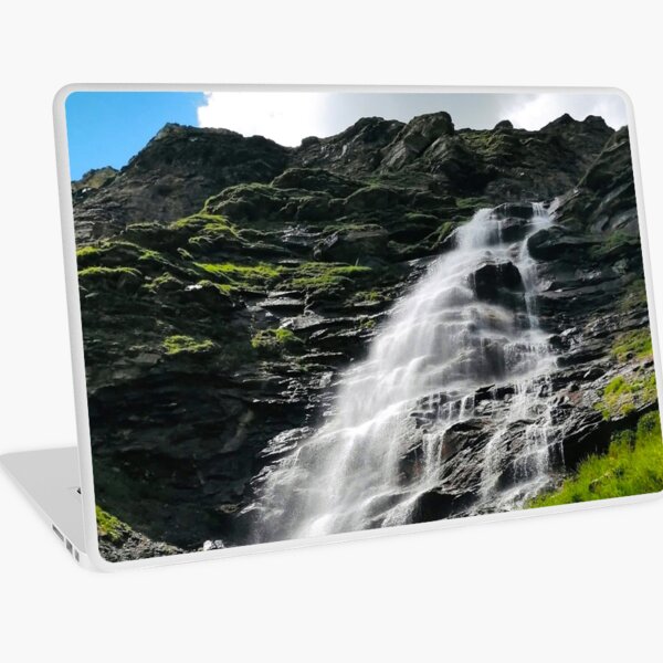 waterfall in the mountains Laptop Skin