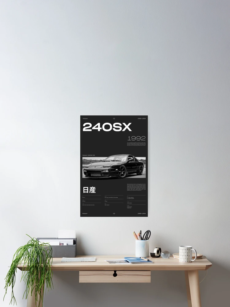 Nissan 240sx , Poster with classic Japanese car