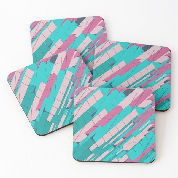 Item preview, light blue and pink paint geometric gradient designed and sold by The Red Shop.