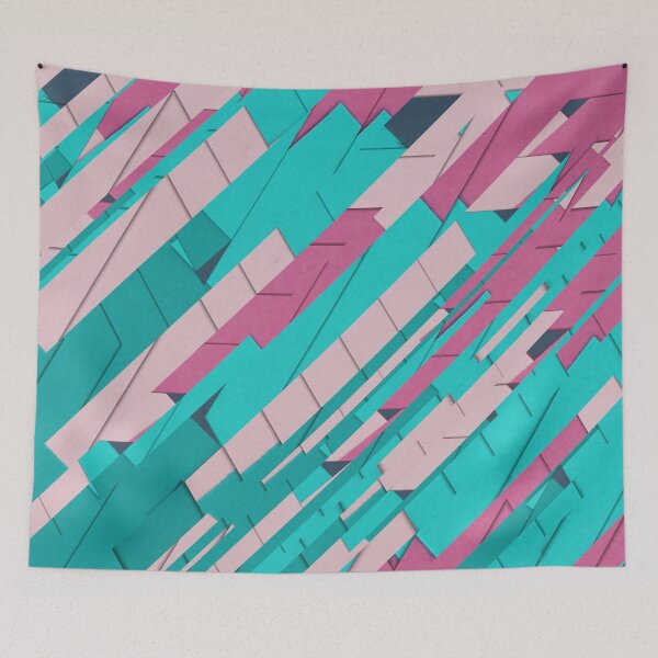 Item preview, light blue and pink paint geometric gradient designed and sold by The Red Shop.