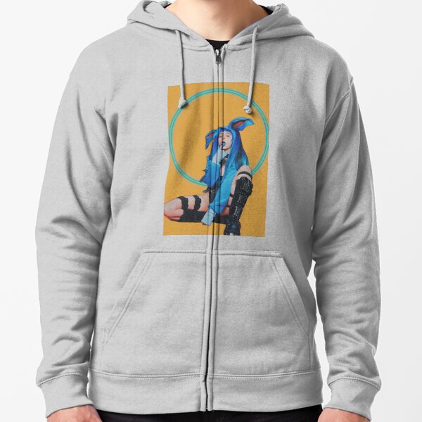 Relax and Point at the Blue Tongue Zipped Hoodie
