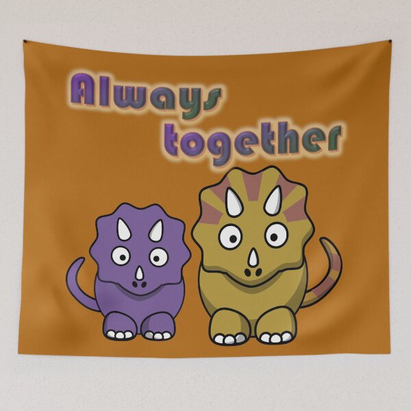 Item preview, Always together, a couple of dinos designed and sold by helenkaiy.