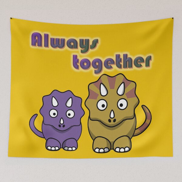 Item preview, Always together, a couple of dinos designed and sold by helenkaiy.