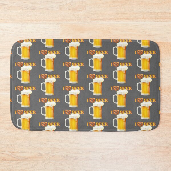Item preview, I (Heart Pretzel) BEER! (Single Mug on Grey) designed and sold by PawsitiveMum.