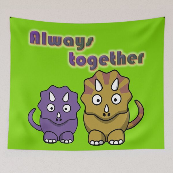 Item preview, Always together, a couple of dinos designed and sold by helenkaiy.