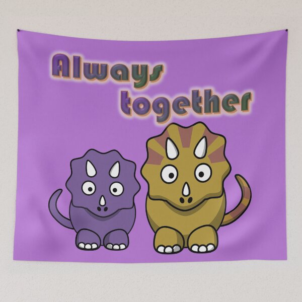 Item preview, Always together, a couple of dinos designed and sold by helenkaiy.