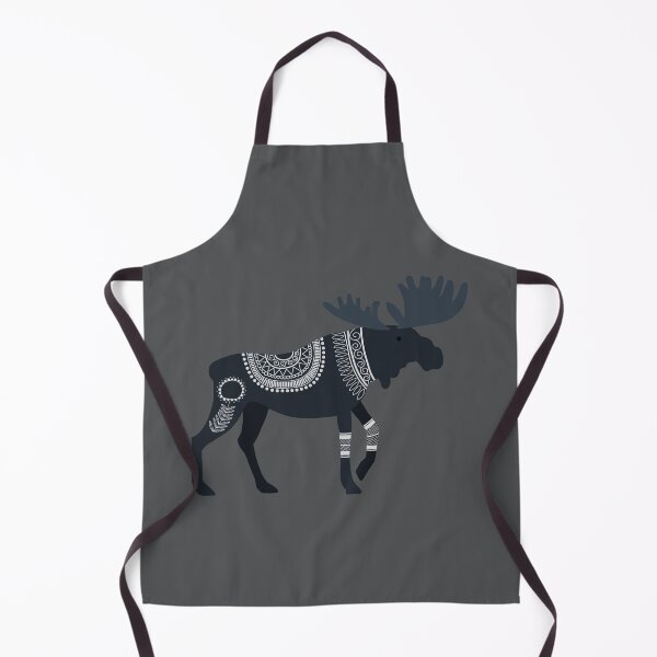 Item preview, Dark Scandinavian Folk Art Inspired Moose designed and sold by space-kitten.