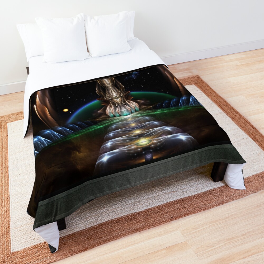 Light Spear - The Cyrineous Probe by Xzendor7 Decorative Art Print Comforter