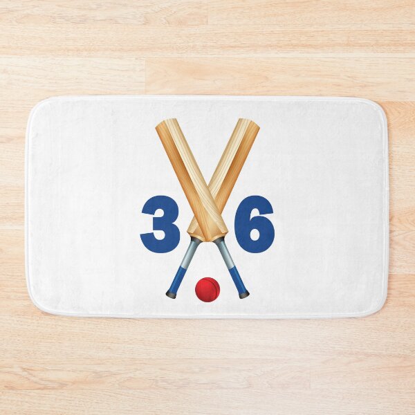 Item preview, Cricket number 36 - thirty six with bats and ball designed and sold by AllShirts21.