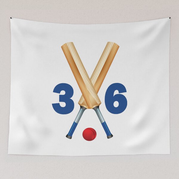 Item preview, Cricket number 36 - thirty six with bats and ball designed and sold by AllShirts21.